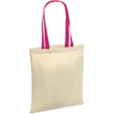 Natural-Fuchsia Natural Cotton Shopper Contrast Handlesthumbnail