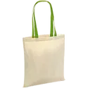 Natural-Lime Green Natural Cotton Shopper Contrast Handlesthumbnail