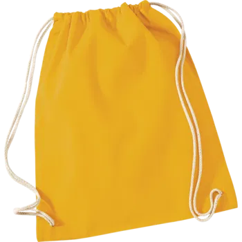 Mustard Cotton Drawstring Bag